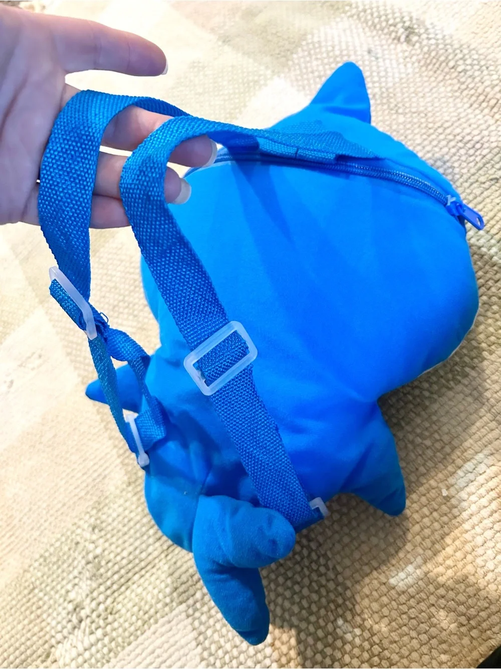 Brand New. Pinkfong Blue Shark “Daddy” Shark Plush Backpack - Cute Kids Bag